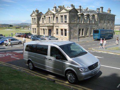 Mercedes Luxury People Carrier at St Andrews Old Course